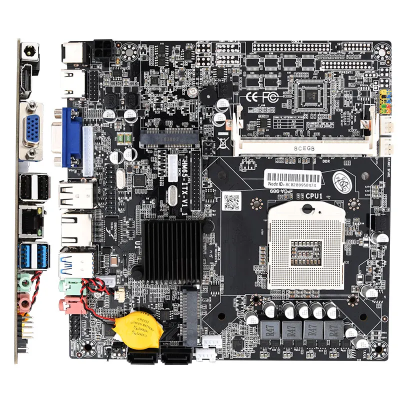 Материнская плата Dapper mini ITX Intel HM65 PGA 989 с до 8 Гб DDR3 и мини слотом SATA3 PCIE Поддержка Wi
