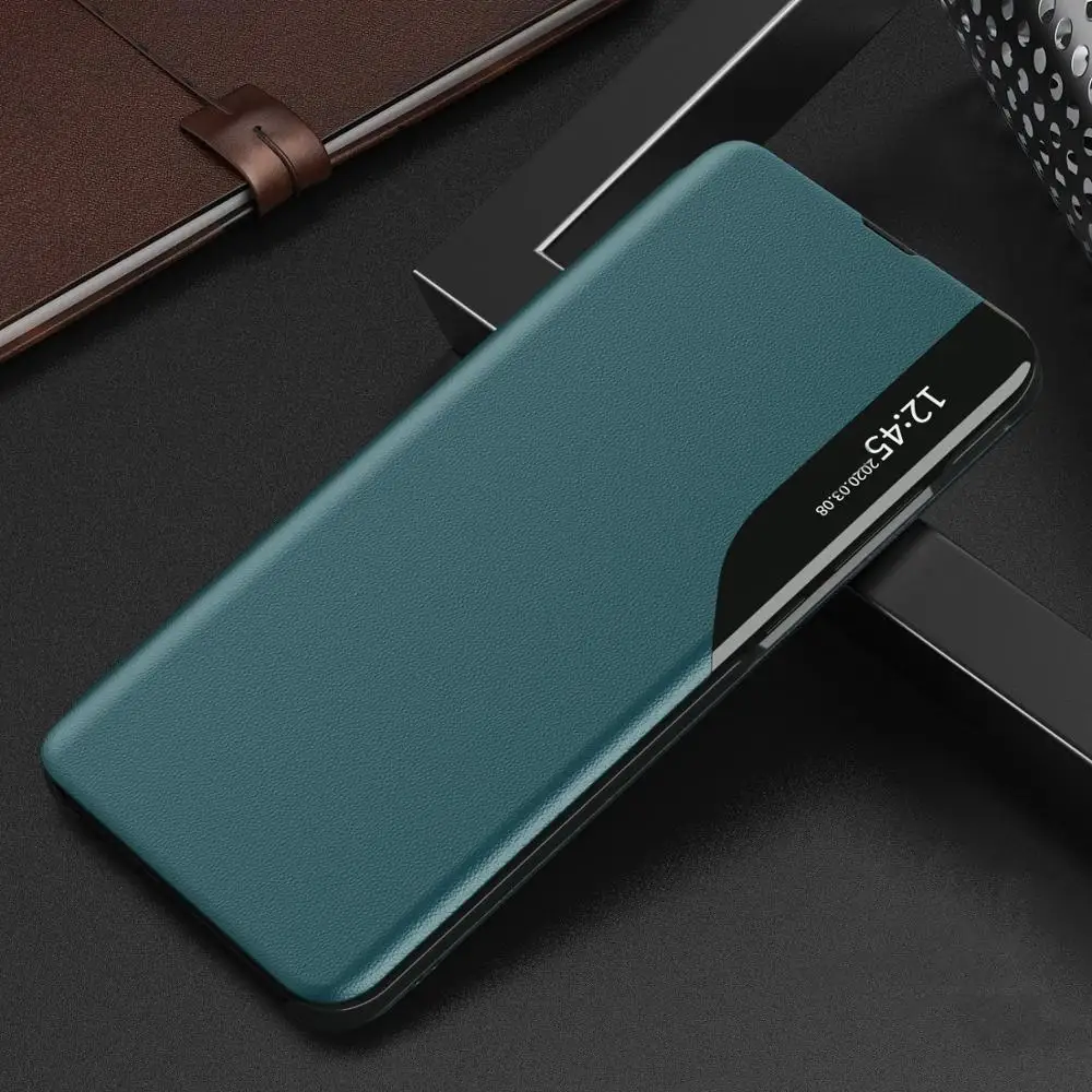 

Smart View Flip Cover Leather Case For Xiaomi Redmi Note 8T Note 9s Pro Max Mi 9A Mi 9C Xiaomi 10 Pro Magnetic Kickstand Cases