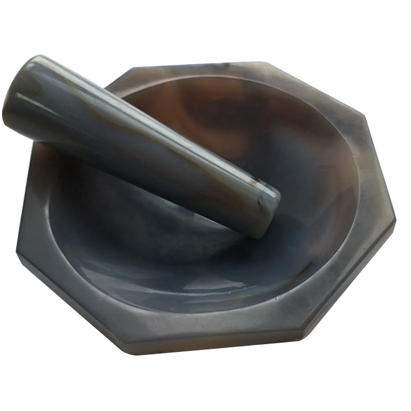 Натуральный агат раствор и пестик ID = 100 мм 4 &quotOD 120 лабораторное шлифование|Детали