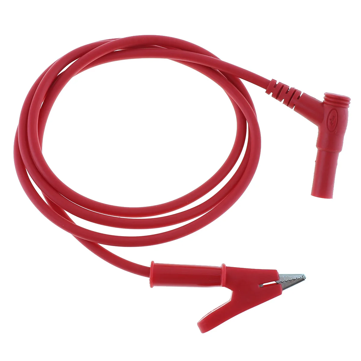 

2PCS Right Angle Banana Plug Test Line Alligator Clip w/ 4mm External Diameter and Pure Cupper Core Wire for Digital Multimeter