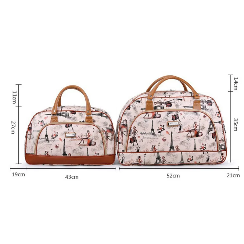 WOBAG новые женские дорожные сумки модные из искусственной кожи большой емкости Водонепроницаемые с принтом багажные сумки мужские повседневные дорожные сумки