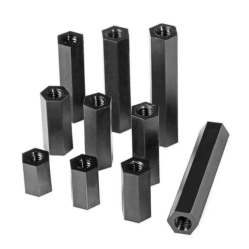 

Шестигранная стойка стоек распорку с винтов гаек женщина-женщина черный нейлон Пластик M3 M4