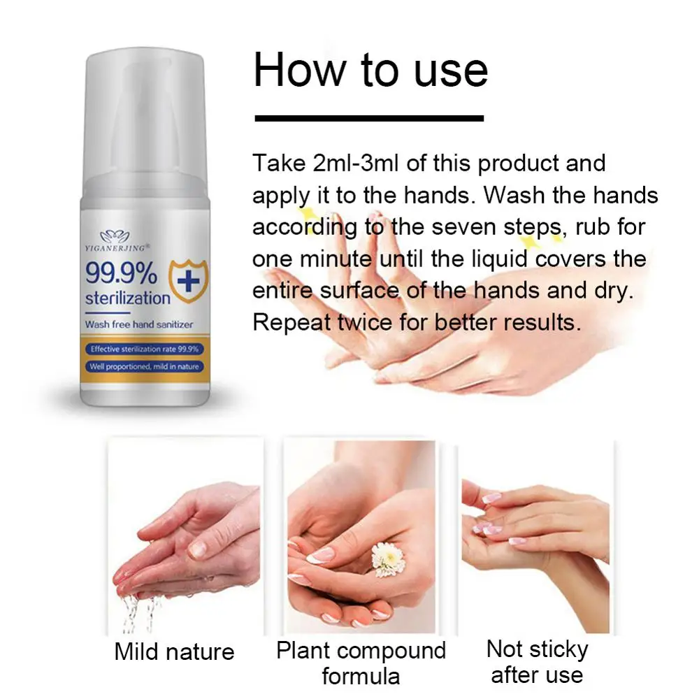 50pcs/100ml Portable Spray Sterilization Disinfection Gel Household Disposable Hands-Free Water Hand Sanitizer | Красота и здоровье