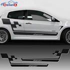 Автомобильная боковая полоса 2021, гоночная виниловая наклейка сделай сам для юбки автомобиля, наклейка для Renault Sport, флаг Renault Clio Cup RS, аксессуары Megane Logan