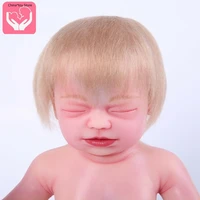 22 Eyes Closed Girl Doll Silicone Rebirth Hair Skeleton Doll Toddler Toys Gift