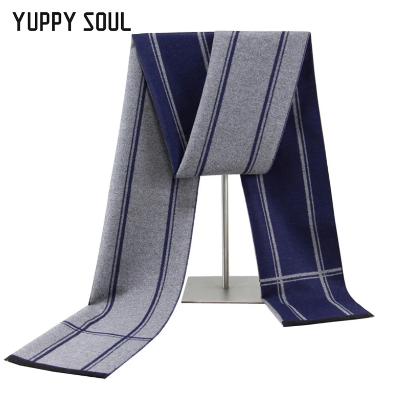 

Yuppy Soul Men Women Classical Tricolor Autumn Winter Plaid Scarf Windproof Warm Cotton Shawls Scarves Casual Business Scarf