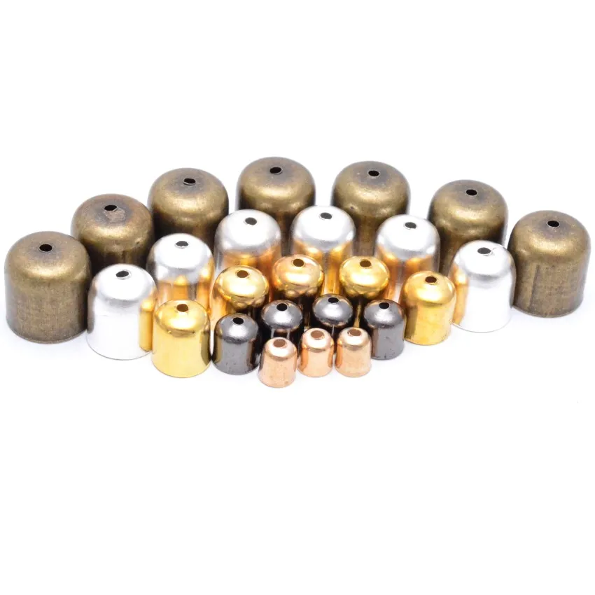 

100 шт. 4/5/6/7/8/10 мм металлические застежки крючки шнуры торцевыми крышками шнура для изготовления ювелирных изделий браслет Цепочки и ожерель...