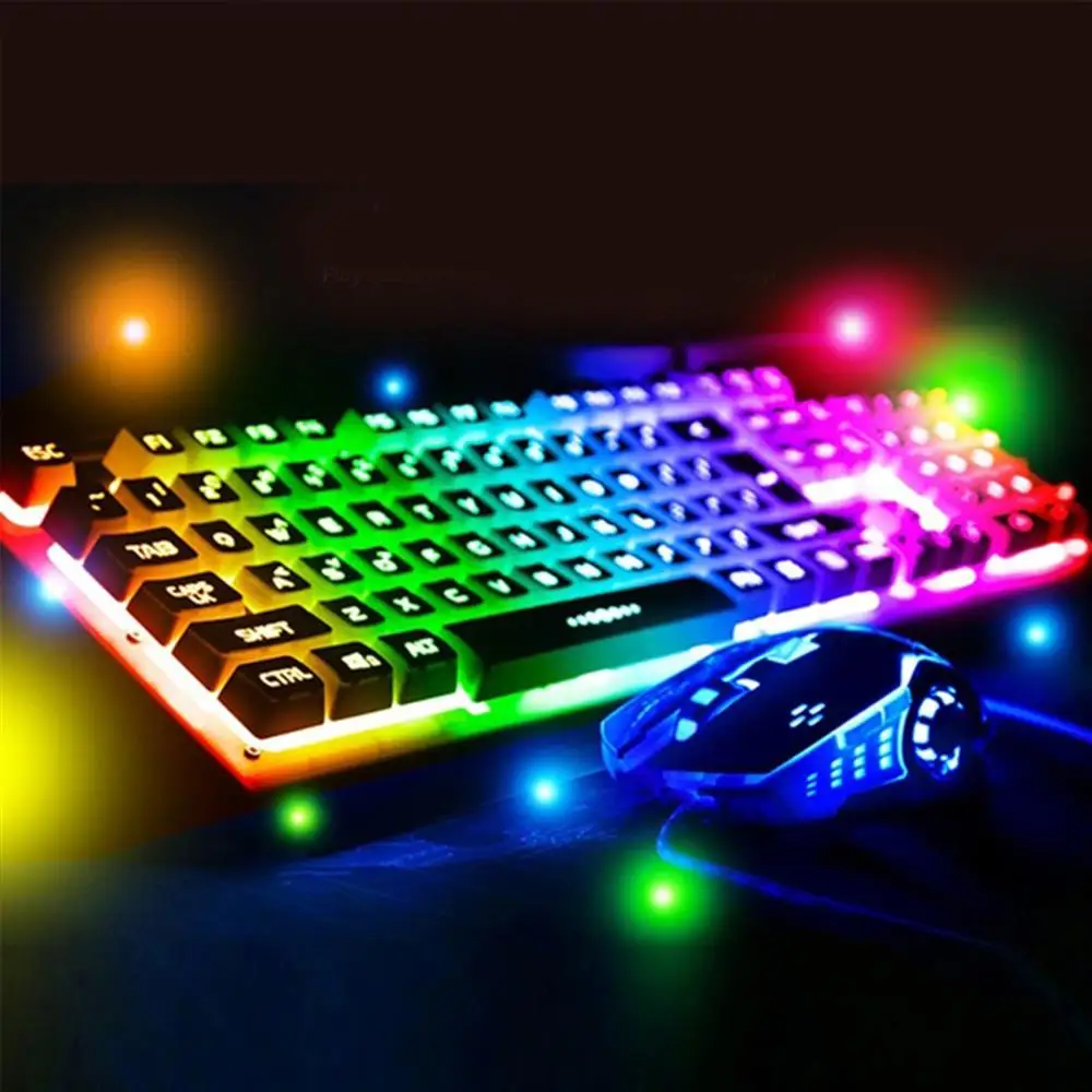 

Ymesy Wired Gaming Keyboard and Mouse Combo RGB Backlit Gaming Keyboard with Multimedia Keys Wrist Rest and Backlit Gaming Mouse
