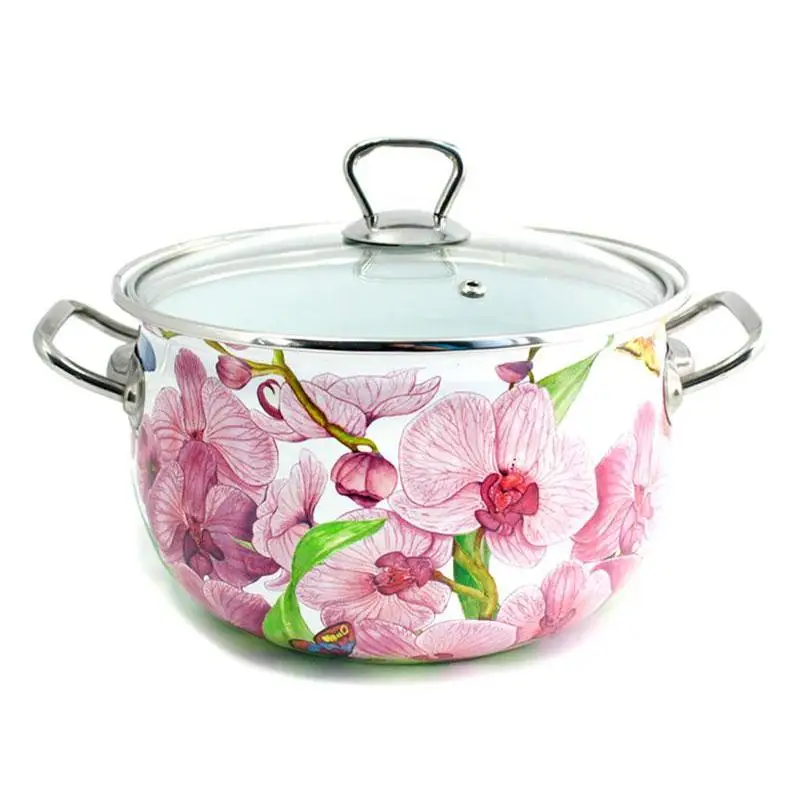 Кастрюля Interos Орхидея 5 1 л|Кастрюли| |