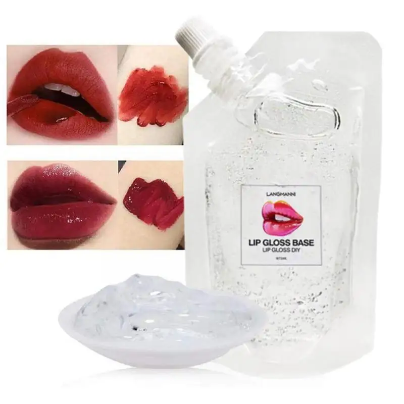 

Transparent Tube Colorless DIY LipGloss Base Gel Lip Making Glaze Lipgloss Cosmetic Long Kit Safe Lasting Handmade I7T5