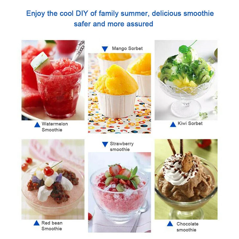 

Hand Crank Manual Ice Crusher Shaver Kids Shredding Snow Cone Maker Machine Kitchen LXY9