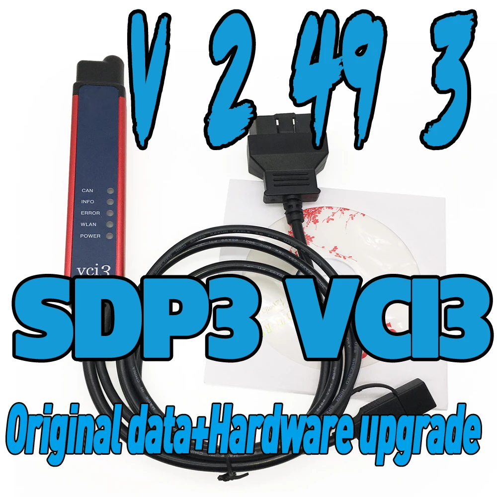

VCI3 V2.49.3 Quality A+ Large Cable SDP3 VCI3 Scanner WIFI 2.48.6 for Wireless VCI-3 Truck Diagnosis 2.31 Instead VCI2