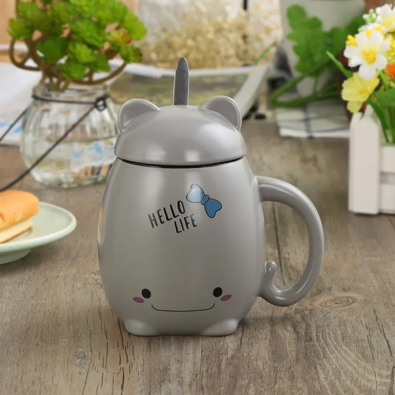 Оригинальные керамические кофейные кружки с милым мультяшным рисунком