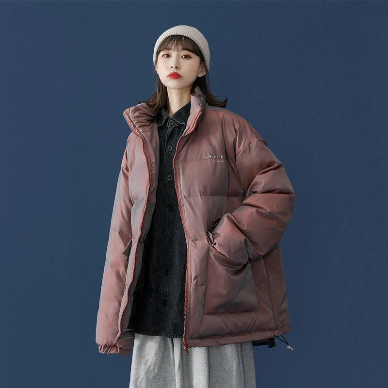 

Новинка 2021, зимняя хлопковая куртка, женское короткое модное пальто для инструментов, Женская свободная модная куртка, женская одежда для с...