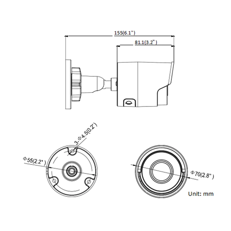 Оригинальная цилиндрическая IP камера Hikvision 8 Мп стандартная наружная