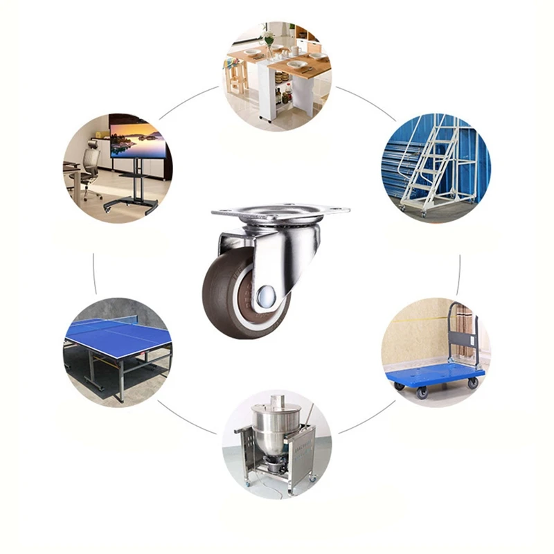 8 шт бытовой/кпромышленной тележки 1 дюймов сверхмощный поворотный мягкий