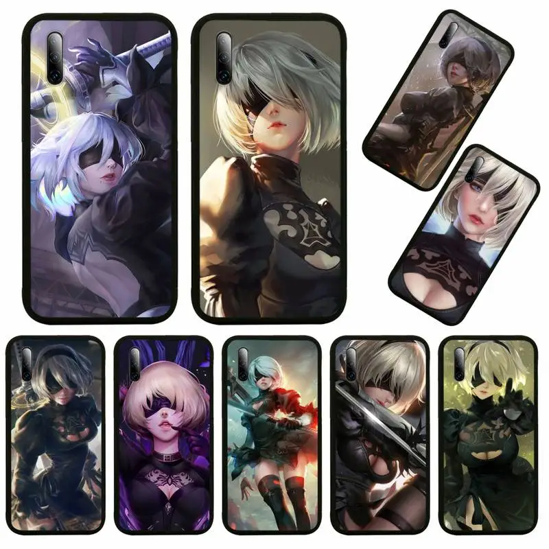 

Anime Nier Automata 2b Phone Case For Huawei Honor View V 5 7 8 9 10 20 30 X S Play Lite Pro Cover