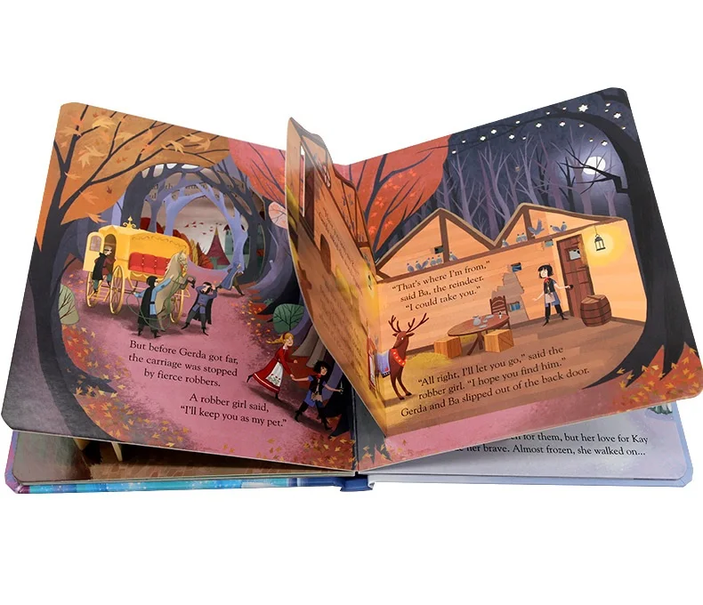 

Peep Inside a Fairy Tale The Snow Queen English Educational 3D Flap Picture Books Children Baby Reading Book