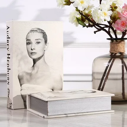 Высокое качество кожа европейский реквизит книга модель Антикварная коробка для