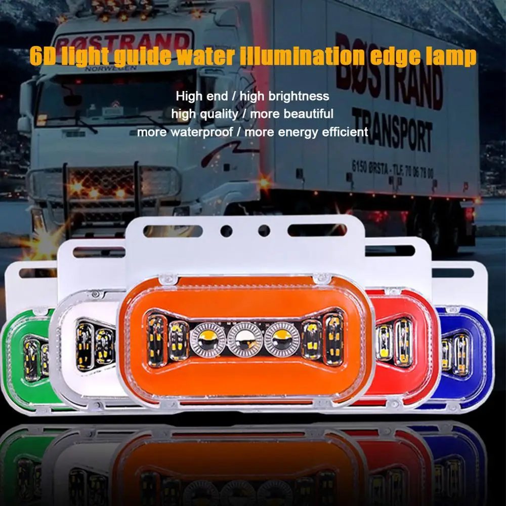 

External Signal Indicator Lamp Warning Tail Light 2Pcs 24V LED Car Truck Side Marker Lights