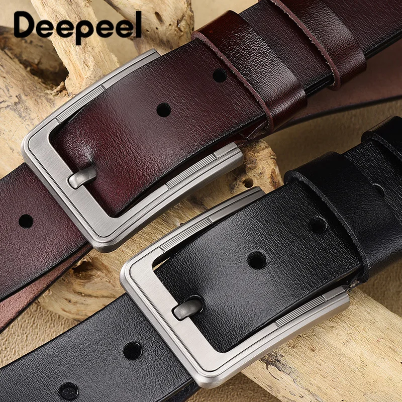 Deepeel 1 шт. 3.8X105 125 см для мужчин из натуральной кожи ремни Простая Стойка обуви два