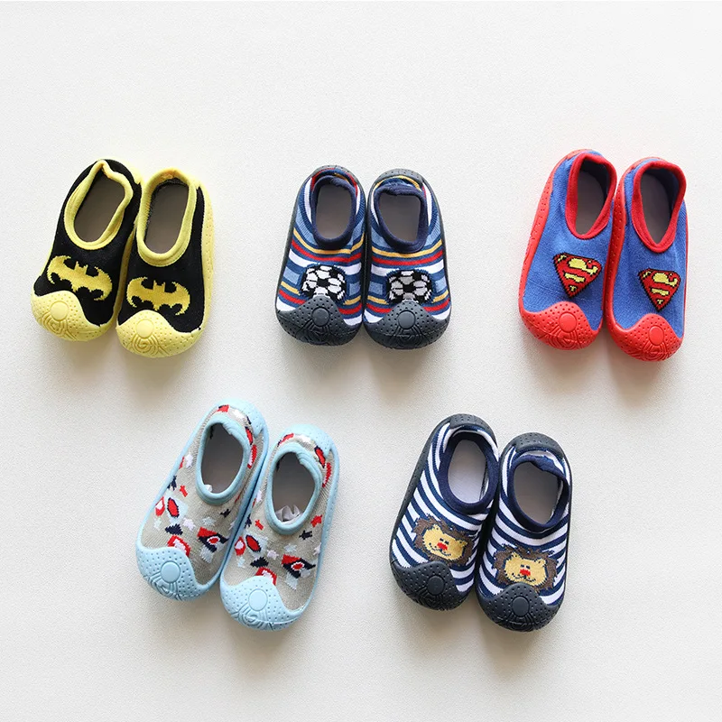 Baby Shoes Newborn First Walkers Soft Sole Toddler Chaussure Black Batman Booties Boy Girl Rubber Anti-slip Infant |