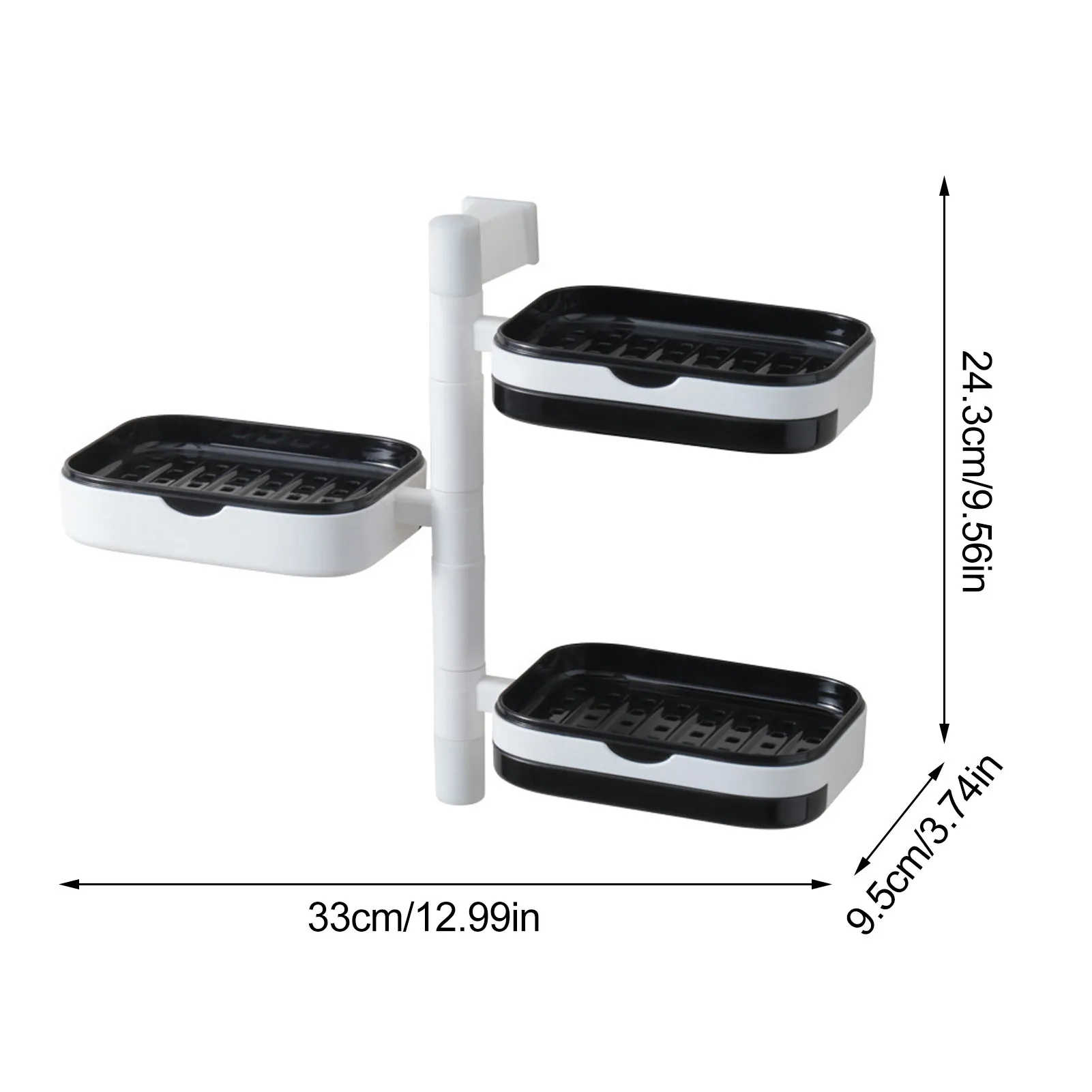 

Bathroom Soap Drain Shelf Self-Adhesive Soap Holder With Three-layer Design Waterproof And Moisture-proof For Bathroom