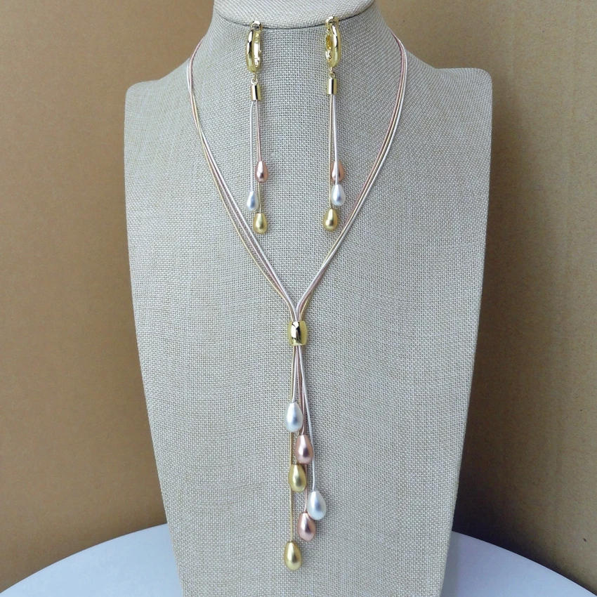 Костюм в дубайском стиле Yuminglai ювелирный комплект ожерелье и серьги FHK7077 |