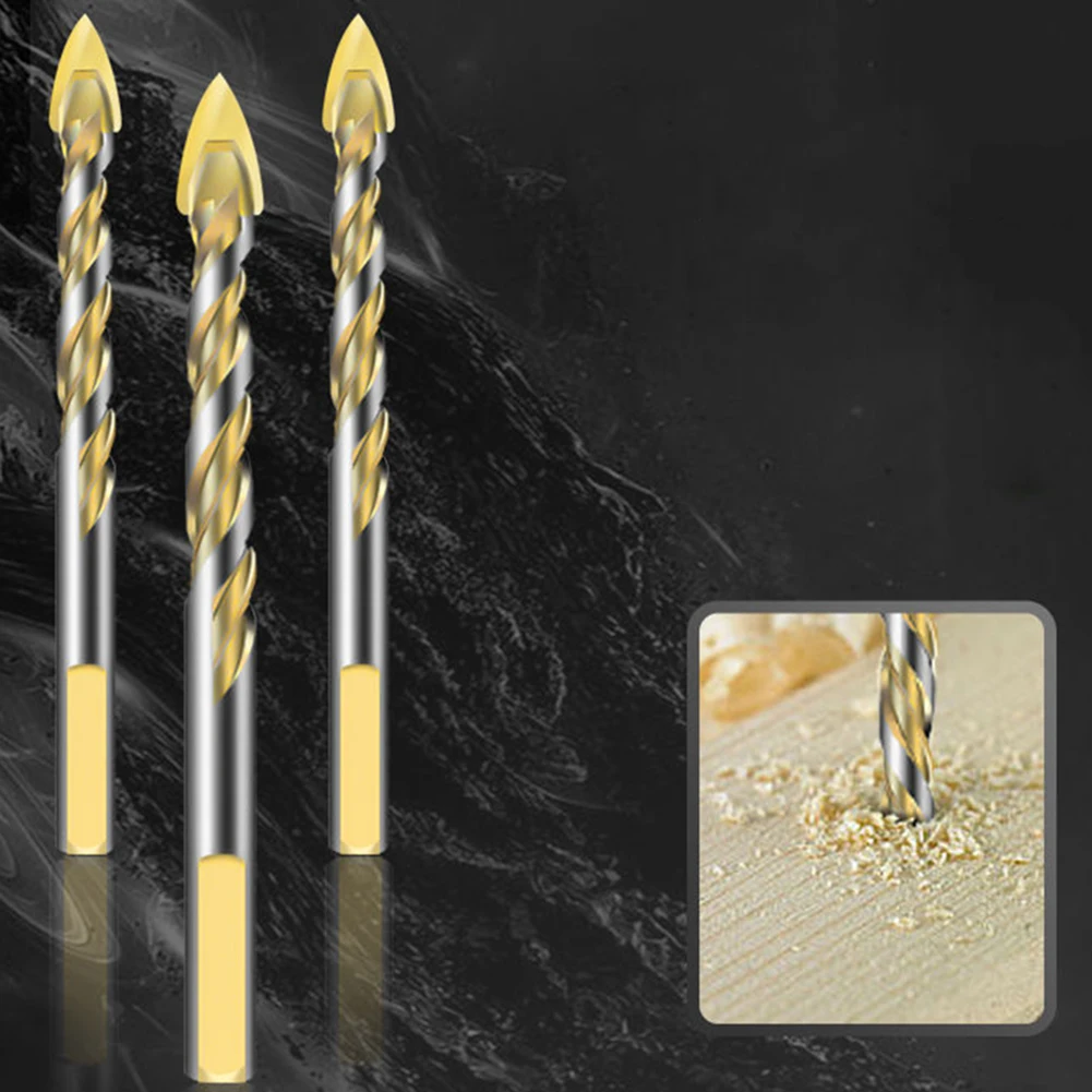 

4/5pcs 4-12mm Tungsten Steel Triangle Drill Bit Set for Ceramic Tile Concrete Brick Glass Masonry and Wood Hole Opener Drilling