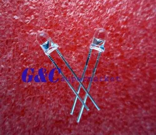 100 шт 3 мм красный круглый Суперяркий Светодиодный светильник светодиодный