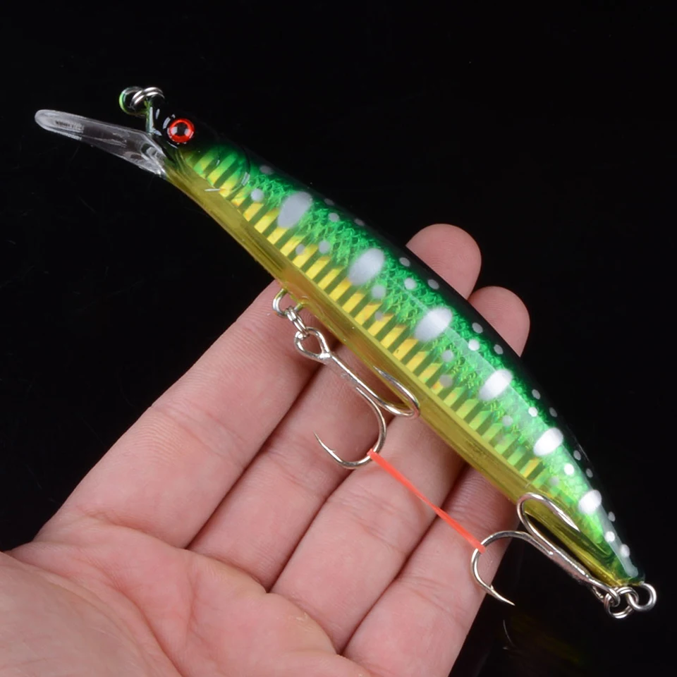 

1pcs 13cm 23g Isca Floating Fishing Lure Minnow Aritificial Laser Wobblers Crankbait Hard Plastic Fishing tackle Pesca 3D Eyes