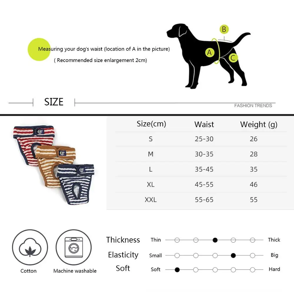 Трусы-подгузники для собак гигиенические моющиеся трусики собаки домашних