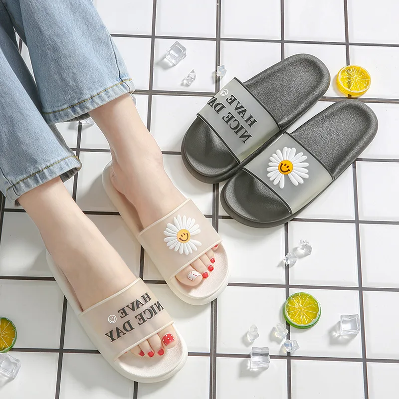 

Cool slippers female summer home sweet home indoor bathing platform household lovers one foreign wear slippers male summer