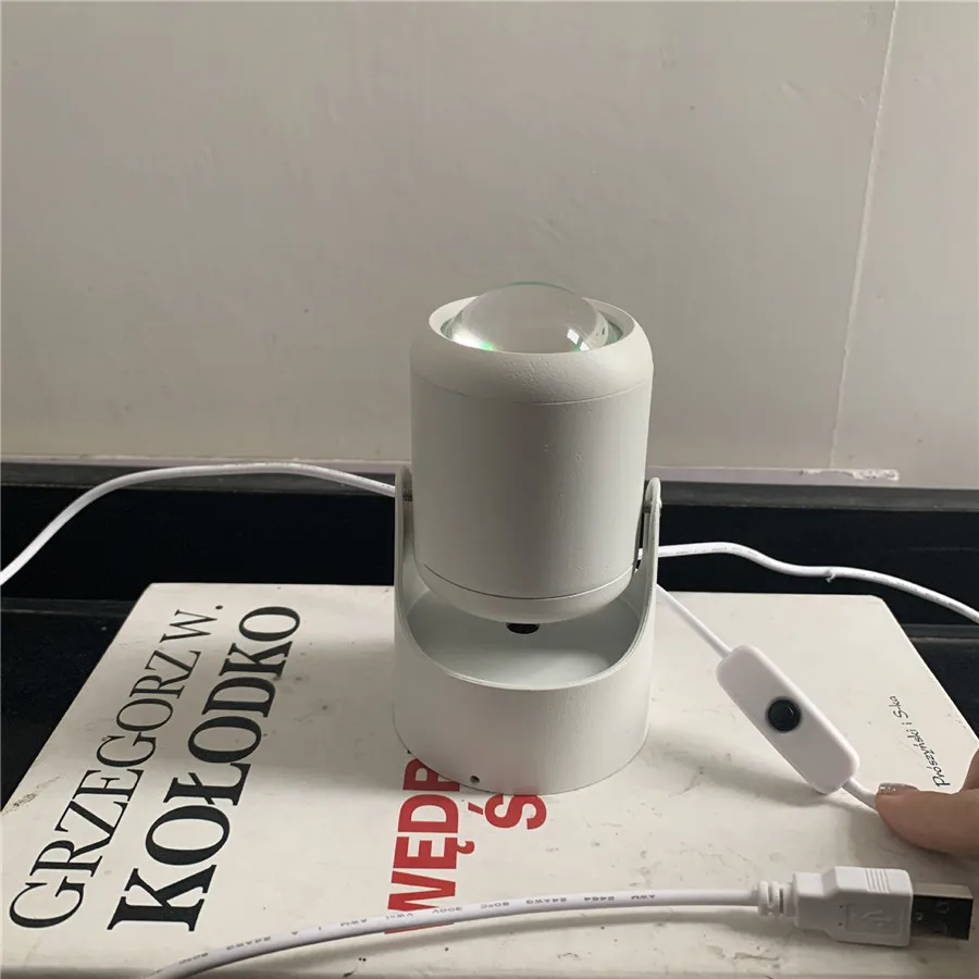 

Thrisdar USB Button Rainbow Sunset Ceiling Downlight lamp Surface Mounted LED Ceiling Lights Background COB LED Spot Lights