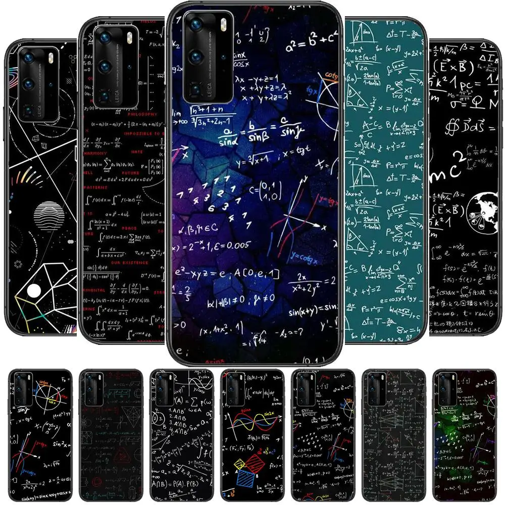 

Funny Formula Learn Math Phone Case For Huawei P40 p30 P20 10 9 8 Lite E Pro Plus Black Etui Coque Painting Hoesjes comic fas