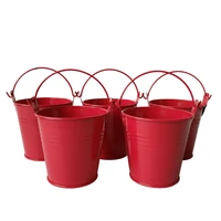 20pcslot d7 5xh7 5cm mini pails hot red planter metal decorative wedding bucket ego what