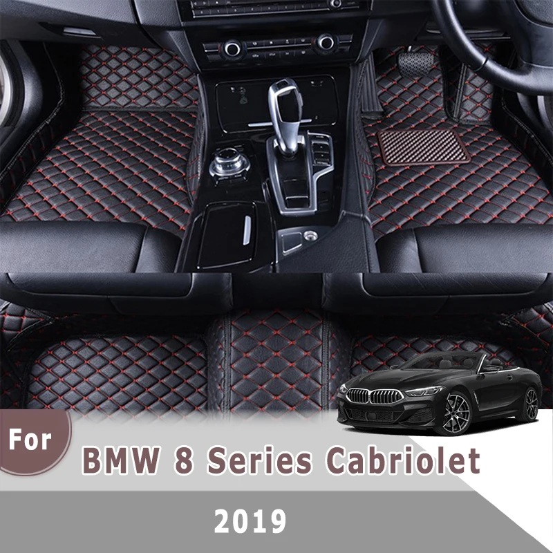 

RHD Custom Car Floor Mats For BMW 8 Series Cabriolet 2019 Auto Styling Decoration Leather Carpets Interior Accessories Foot Pad