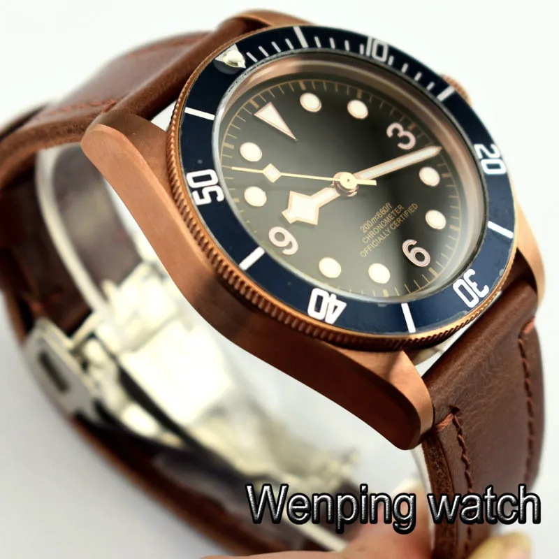 Часы мужские механические с сапфировым стеклом 41 мм|Мужские часы| |