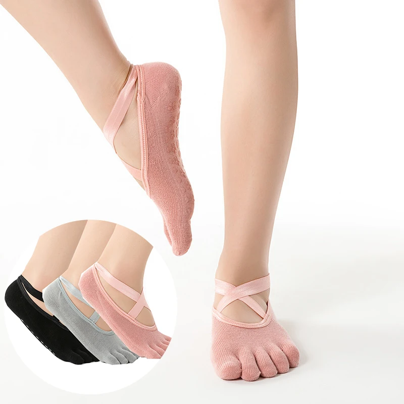 3 пары женских носков для йоги с низким вырезом противоскользящие носки пилатеса