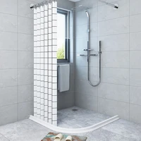 shower door dam water stopper collapsible shower threshold water barrier for bathroom kitchen