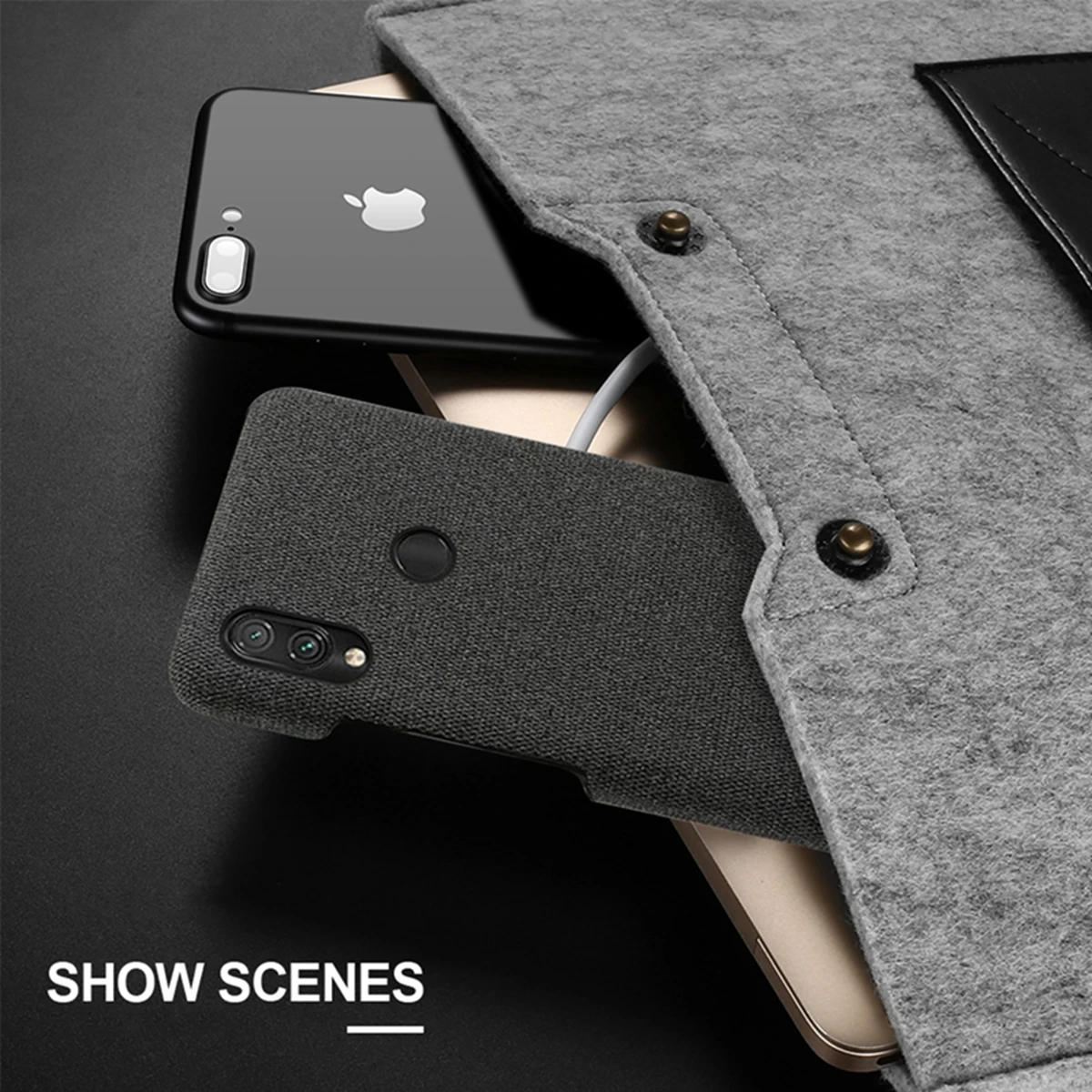 Для Google Pixel 4 XL чехол для телефона тонкий тканый материал ткань против царапин