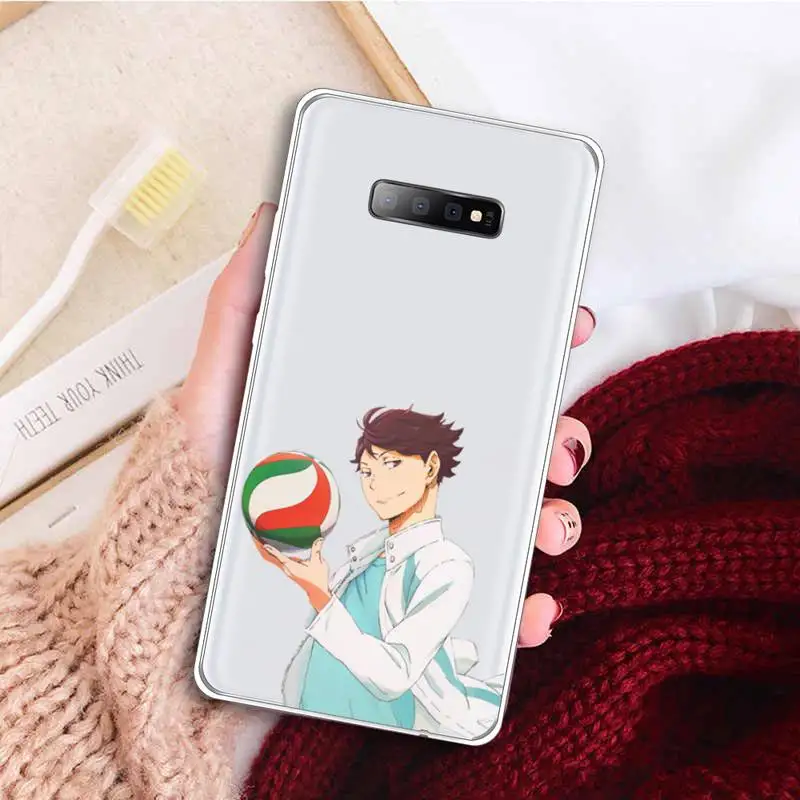 

Haikyuu Oikawa Phone Case Clear Transparent for samsung A 21s 50 71 S 8 9 20 note 10 20 plus ultra