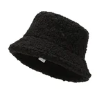 Панама женская плюшевая, мягкая теплая Повседневная шапка из ягненка, плоская шапка, Осень-зима