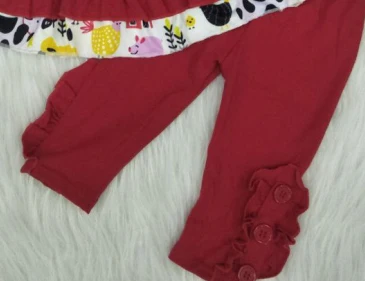 Осень и зима готов к отправке Детские Популярные забавные красные леггинсы с