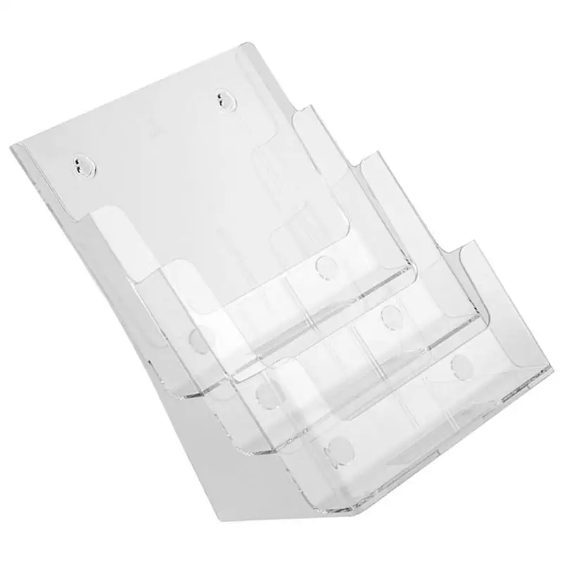 

Desktop Storage Rack File Organizer Three-Layer Brochure Holder Magazine Stand