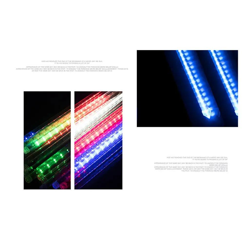 colorful Дождь капля струнный светильник s светодиодный Метеоритный душ ламповый светильник s сосулька снег падающий Сказочный светильник вечерние праздничные садовые украшения 30 см EU Plug - Испускаемый цвет: colorful