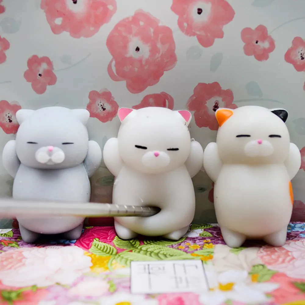 

1pcs Cute Mochi Cat Squeeze Healing Fun Kids Kawaii Toy Stress Relief Toy Lightweight And Fun Pinching Toys Детские Игрушки