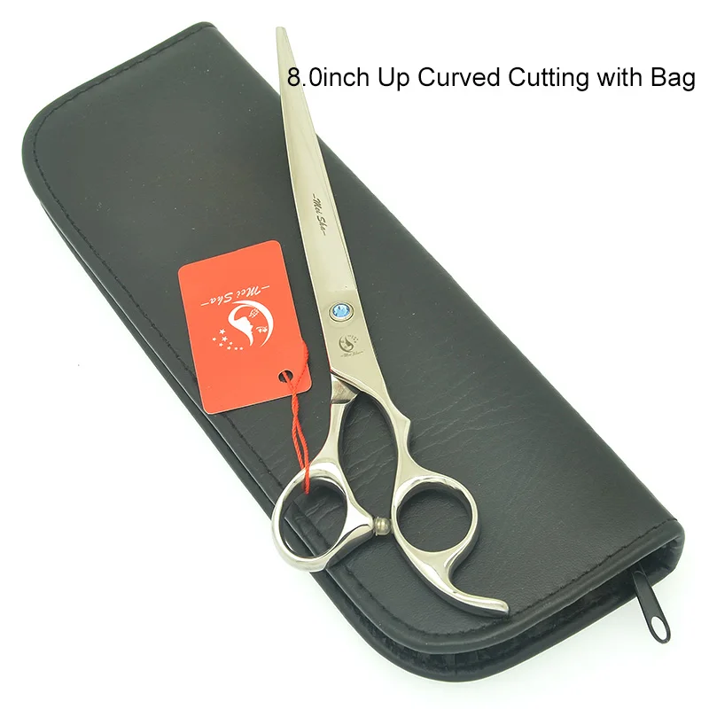 HB0251 with Bag 8," профессиональные японские 440C ножницы для ухода за домашними животными ножницы для стрижки животных тонкие изогнутые ножницы с расческой HB0247 - Цвет: HB0251 with Bag
