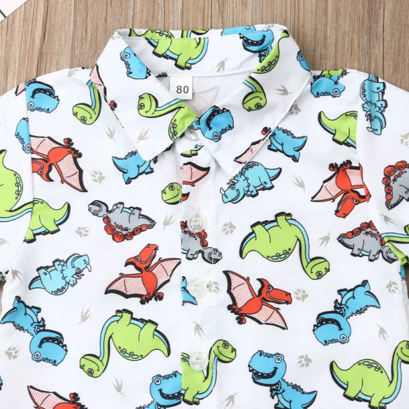 Футболка с коротким рукавом и динозавром для маленьких мальчиков футболка +