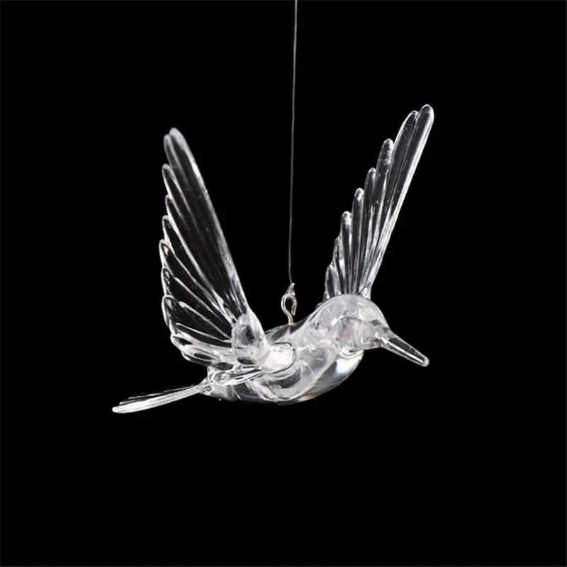 Colgante de cristal transparente acr&iacute;lico de alta calidad, decoraci&oacute;n para celebraci&oacute;n de boda rom&aacute;ntica, colibr&iacute;, a&eacute;reo, 20 Uds.-2